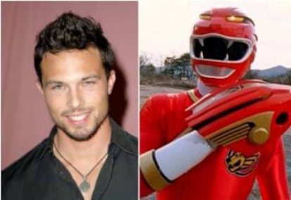 Ricardo Medina y, a la derecha, el Power Rangers rojo. 