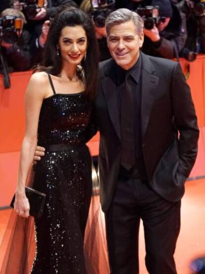 Amal y George Clooney en el Festival de Cine de Berlín.