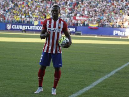 Jackson Martínez, en su presentación.