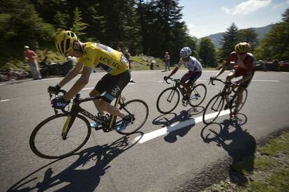 Froome, Quintana y Van Garderen.