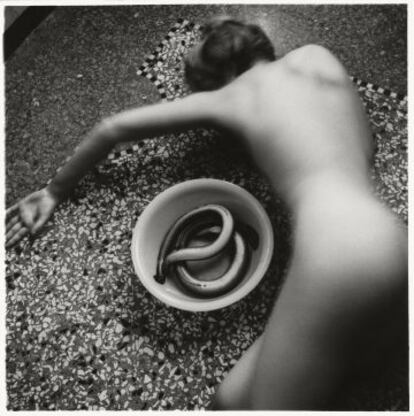 Imagen de la serie 'Eel', Venecia, 1978, Francesca Woodman © George and Betty Woodman