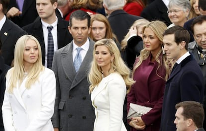 Tiffany Trump, Donald Trump Jr, Ivanka Trump e Jared Kushner, filhos de Donald Trump.