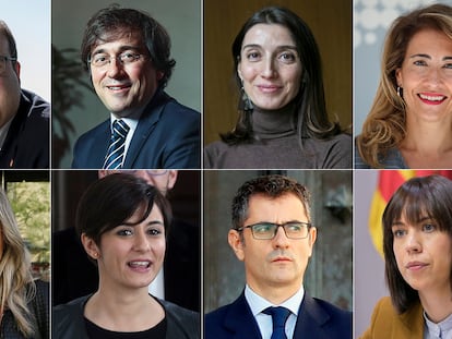Miquel Iceta, José Manuel Albares, Pilar Llop, Raquel Sánchez, Pilar Alegría, Isabel Rodríguez, Félix Bolaños y Diana Morant.