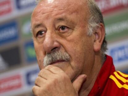 Del Bosque, durante la rueda de prensa.