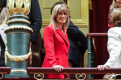 Begoña Gómez, el pasado noviembre en la tribuna de invitados del Congreso, durante el debate de investidura de Pedro Sánchez.