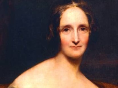 Mary Shelley, retratada por Richard Rothwell en 1840.