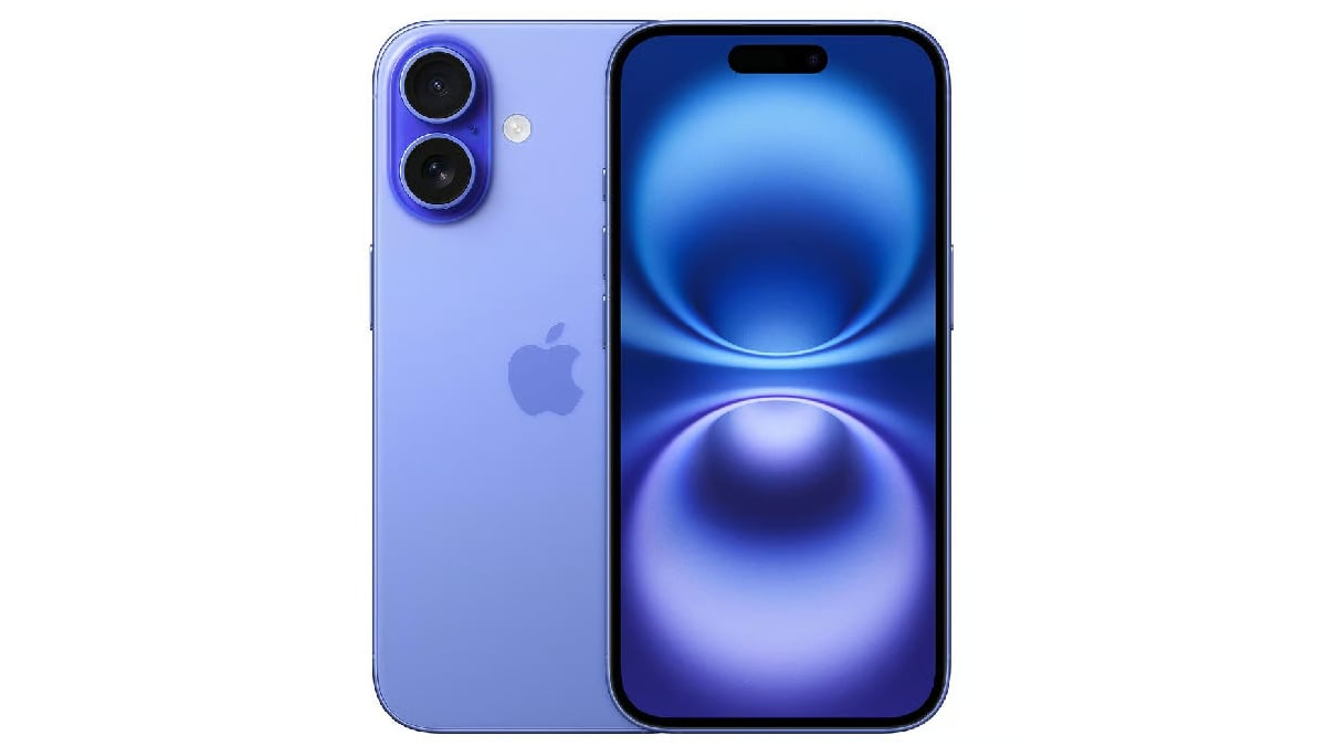 Vista frontal y trasera del iPhone 16.