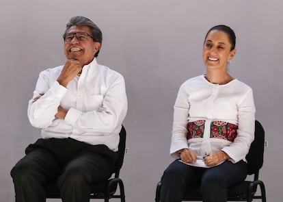 Claudia Sheinbaum y Ricardo Monreal en Zacatecas, el 10 de noviembre 2024.