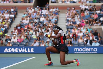 Gauff, durante un partido en Cincinnati.