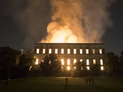 El incendio del Museo Nacional de Brasil, el domingo pasasdo