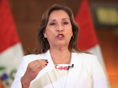 La presidenta de Perú, Dina Boluarte, en Lima.