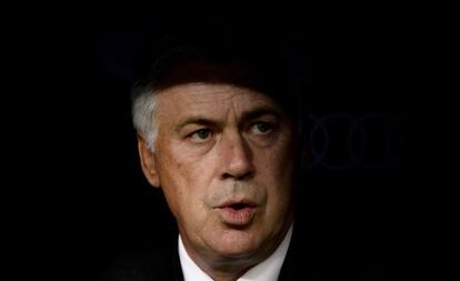 Ancelotti, en un partido del Madrid.