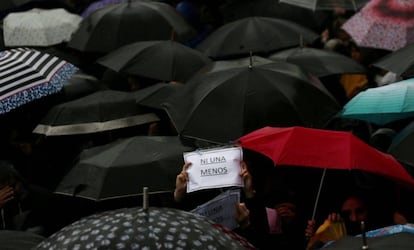 Movilizaci&oacute;n contra los feminicidios en Buenos Aires, el pasado 19 de octubre.