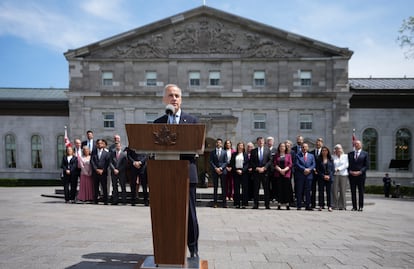 Mark Carney, durante la presentación de su Gabinete. 