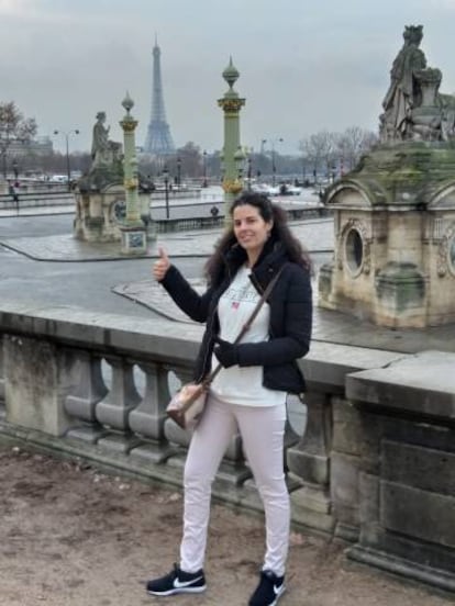 Laura Sanz Nombela, fotografiada este mismo fin de semana en París, en una imagen cedida por su padre.