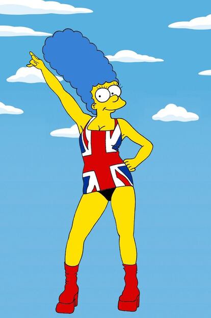 Marge Simpson, como Geri Haliwell.