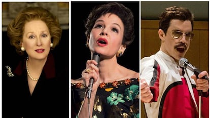 Los actores Meryl Streep, Renné Zellweger y Rami Malek.