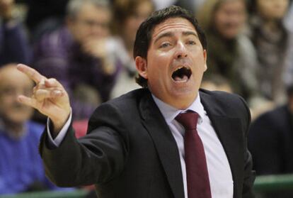 Xavi Pascual, durante un partido del Barcelona.