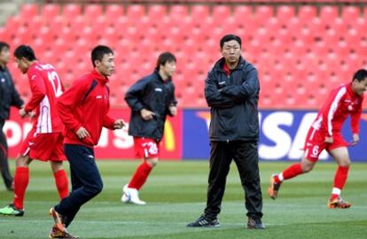 Entrenamiento de Corea del Norte en el Mundial de Sudáfrica.