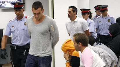 Valentín Moreno, durante el juicio por propinar una paliza a jugadores de un equipo de fútbol rival.