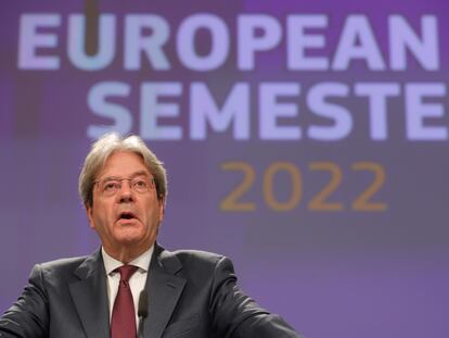 Paolo Gentiloni, comisario europeo de Economía, este lunes en Bruselas.