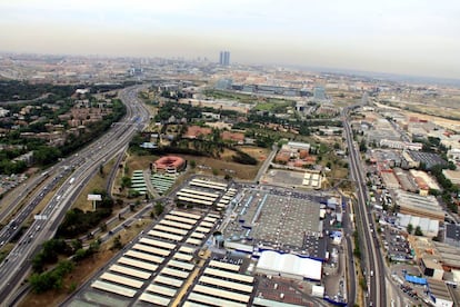 Vista aérea del polígono industrial de Alcobendas.