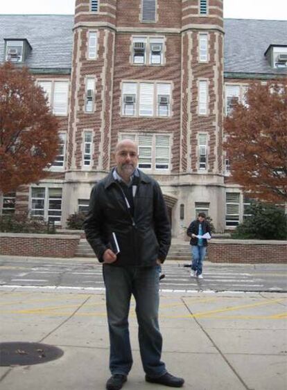 El profesor José Colmeiro, esta semana, en el campus de la Michigan State University.