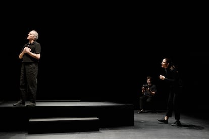 Escena de la obra 'Casting Lear', Teatro Abadía. Fotografía: BÁRBARA SÁNCHEZ PALOMERO
