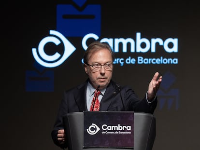 El nuevo presidente de la Cámara de Comercio de Barcelona, Josep Santacreu, este lunes.