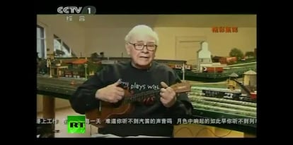 Warren Buffet durante su aparición en la televisión china, el 22 de enero de 2012.