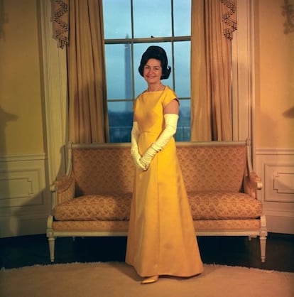 La entonces primera dama Lady Bird Johnson en 1963.