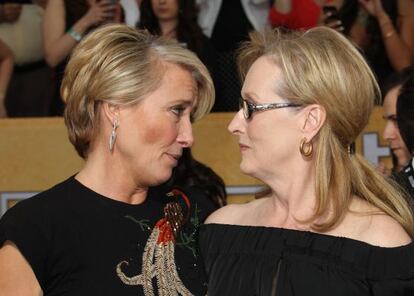 Las actrices Emma Thompson y Meryl Streep.