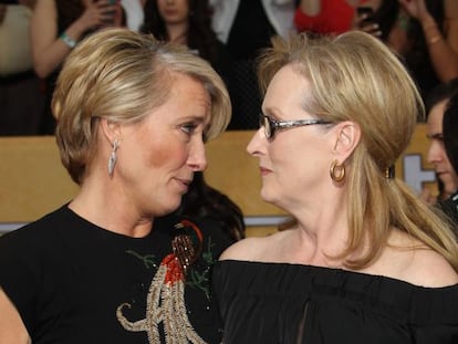 Las actrices Emma Thompson y Meryl Streep.