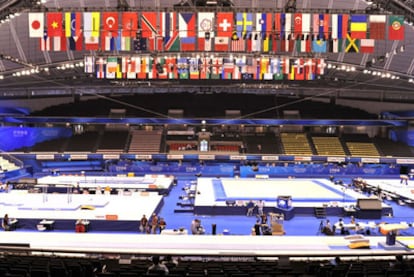 El escenario de los mundiales de gimnasia de Tokio.