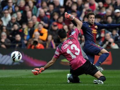 Jordi Alba, ante el Getafe