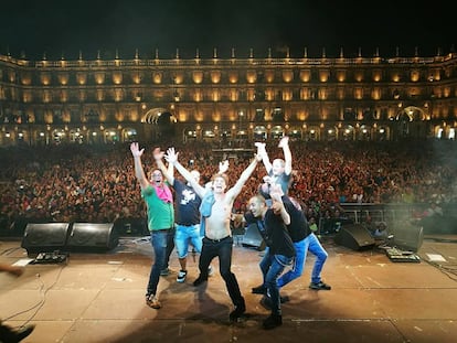 Danza invisible, en un concierto en la Plaza Mayor de Salamanca.