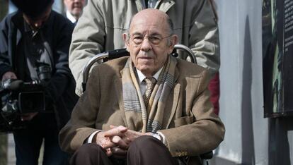 Felix Millet en una pausa del juicio del &#039;caso Palau&#039; en la Audiencia de Barcelona en 2014.