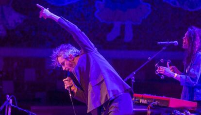 Un moment del concert de Xoel López al Palau de la Música Catalana.