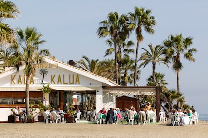 Chiringuito Kala Kalua de Marbella, uno de los establecimientos que cuentan con un piso subterráneo.