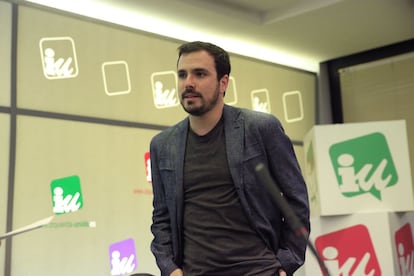 El portavoz parlamentario de IU, Alberto Garzón.