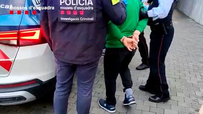 Uno de los detenidos por los Mossos d'Esquadra.