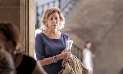 María Antonia Munar a la salida de la Audiencia de Palma.
