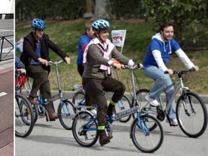Esperanza Aguirre en bici