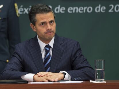 Enrique Peña Nieto, expresidente de México, en enero de 2014.