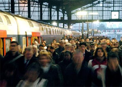 Imagen de la estación de Sant Lazare, en París, esta mañana.