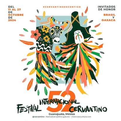 Cartel oficial del la edición 52 delFestival Internacional Cervantino.