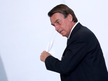 El presidente de Brasil, Jair Bolsonaro, este martes en Brasilia.