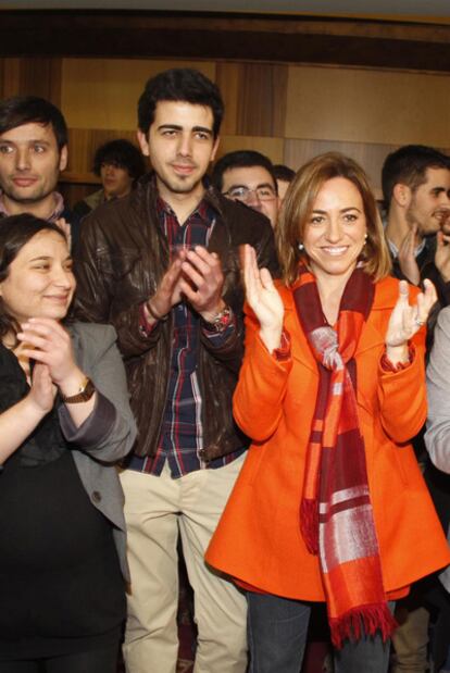 Carme Chacón, ayer en un acto en Santiago de Compostela.