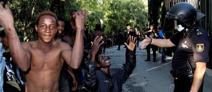 Unos 600 inmigrantes subsaharianos lograron hoy acceder a la ciudad española de Ceuta tras un salto masivo a la valla que separa la ciudad de Marruecos.