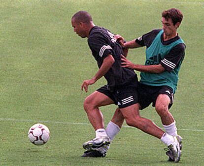 Ronaldo, en un entrenamiento del Real Madrid en la Ciudad Deportiva.